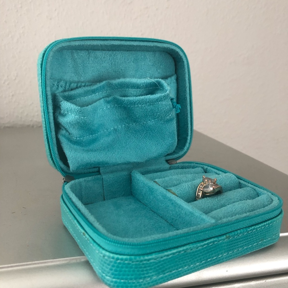 Teal Velvet Jewelry Box